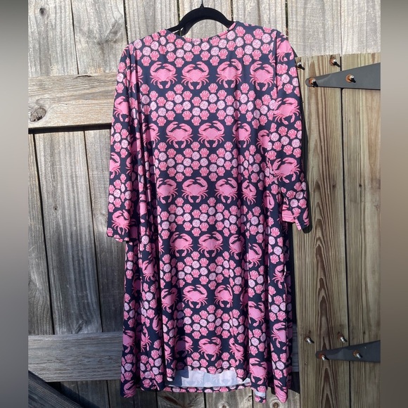 Simply Southern Pink and Navy Crab Dress XL - Picture 11 of 12